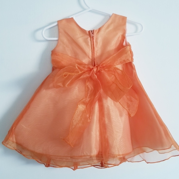 Coral Formal Dress with Rhinestones - Picture 10 of 16